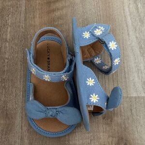 ✨Lucky Brand Celeste Blue Daisy Bow Toddler Sandals